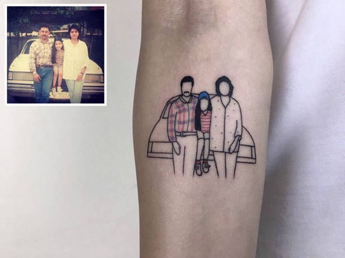 Tatuajes retro minimalista (21 fotos)